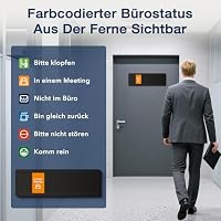 Büro Türschild-6 Optionen Bitte Nicht Stören,In Einem Meeting,Nicht Im Büro,Komm Rein,Bin Gleich Zurück,Bitte Klopfen-Schilder Mit Schiebefunktion – Ansicht 3