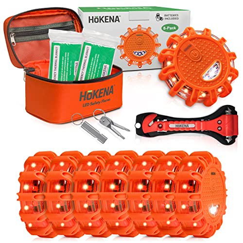 14 Piece LED Road Flares Emergency & Car Safety Kit