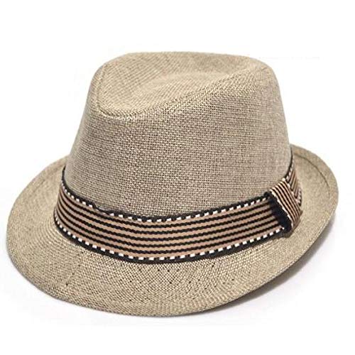 Children's Belfry Trilby Boy Girl Linen Shot Brim Fedoras Jazz Hat Caps