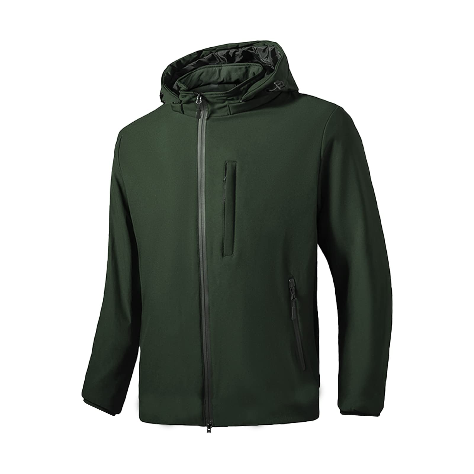 TONY BACKER Giacca Jacket Uomo Invernale Softshell Impermeabile Antivento con Cappuccio Giacca Calda Giubbotto Uomo Trekking Casual 3351