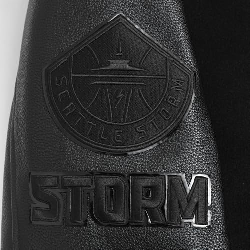 Image of Pro Standard Mens WNBA Classic Triple Black Varsity Jacket