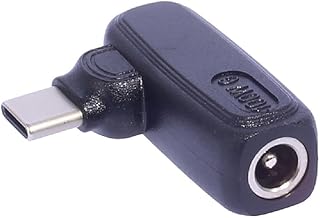 65W PD DC7450/5525 Female Adapter Plug To USB C Male Right Angled Power Plug Portable Charging Adapter Type C ToDC Adapter PD100W TypeC To DC7.9x5.4mm 7.4x5.0mm Female Right Angled Charge Adapter