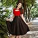 Belle Poque Women's Flared A Line Skirt High Waist Pleated Skirt Black,Large
