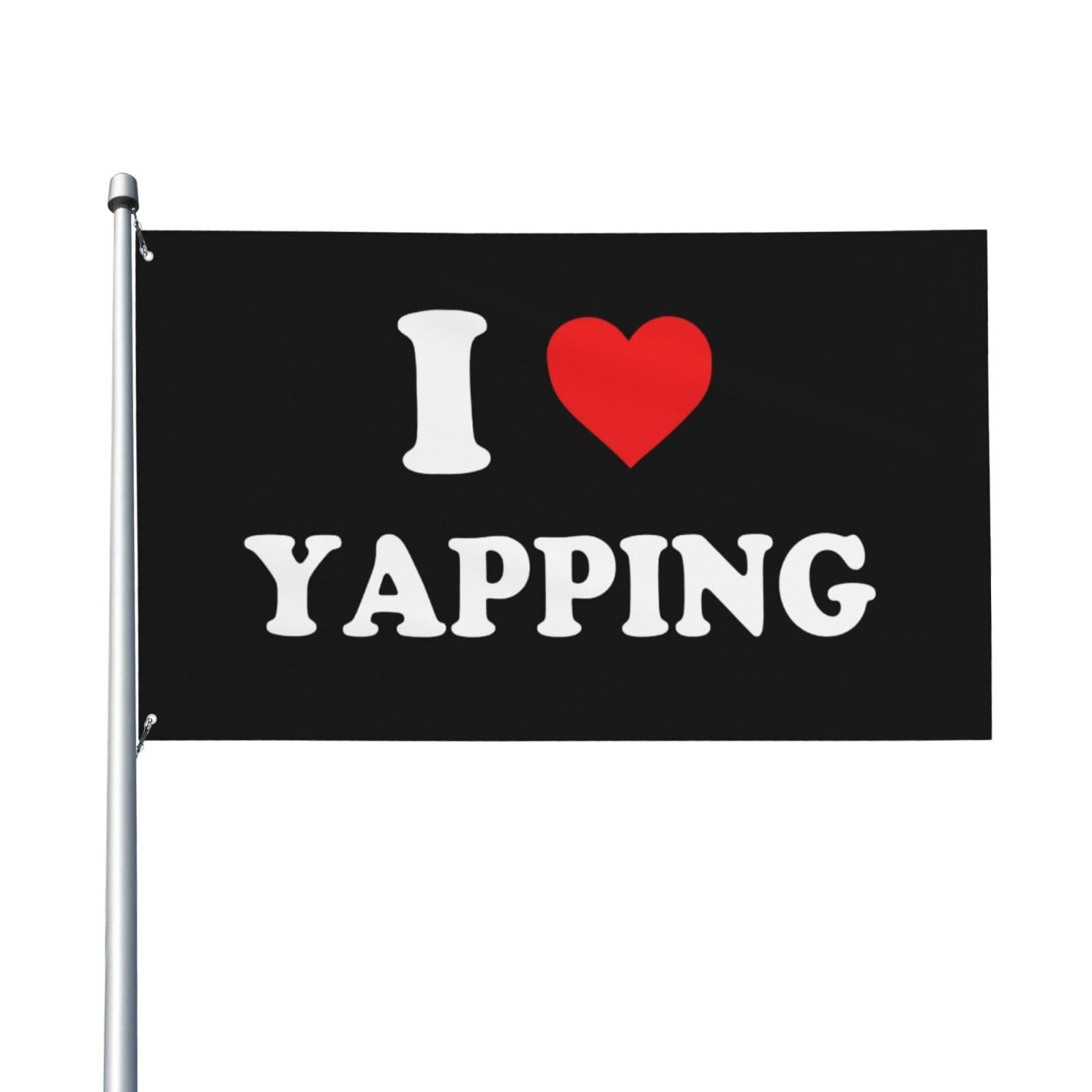 BhjdfuiwljlBhjdfuiwljl I Heart Love Yapping Flag Cool Flags 3x5 Ft For Home Gym Room Banner College Dorm Man Cave Guys Wall Decor Outdoor And Indoor, Black