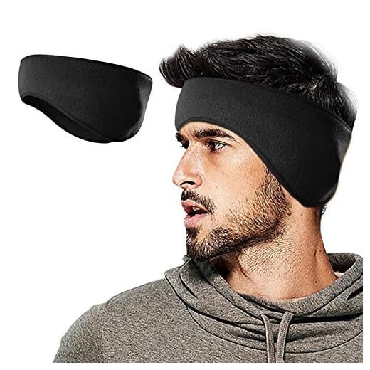 Lauzq Winter Fleece Ear Warmers Muffs Headband for Men Women Kids Ski Running Cycling