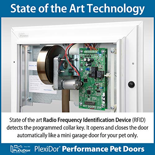 Plexidor Performance Pde Electronic Pet Door For Dogs And Cats - Wall Mount Dog Door - White, Large #TOP2