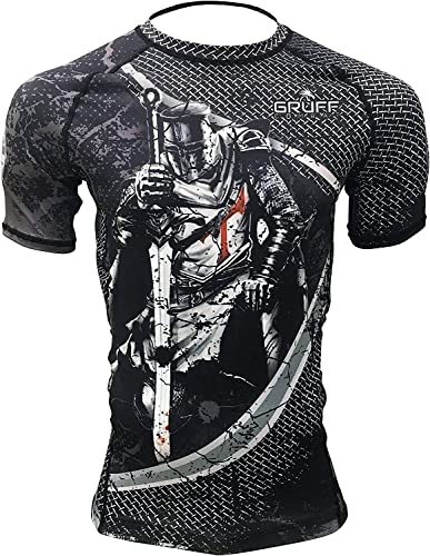 BJJ Rash Guards Grappling MMA Jiu Jitsu No Gi UFC Shirt Fight Wear, Short Sleeves