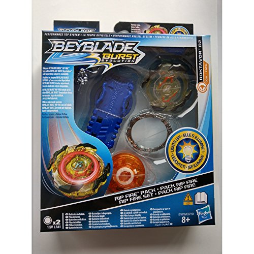 Beyblade Burst Rip Fire Hasbro jaune éclatant avec effets lumineux
