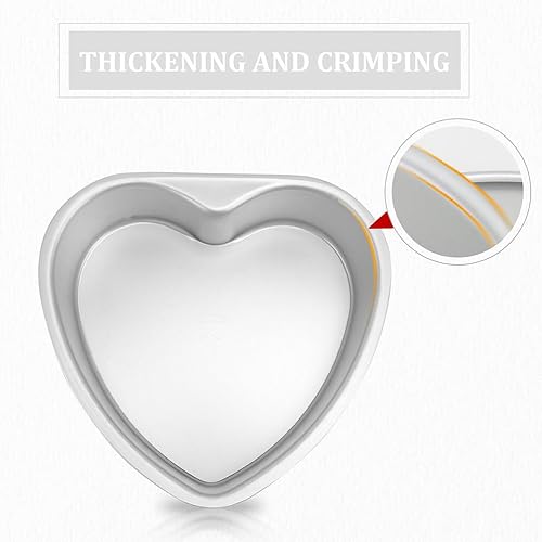 Miniatura 9 de LIFKOME Molde para pastel de corazón, molde para galletas, muffins, molde para pasteles en forma de corazón, moldes para hornear pan, molde para