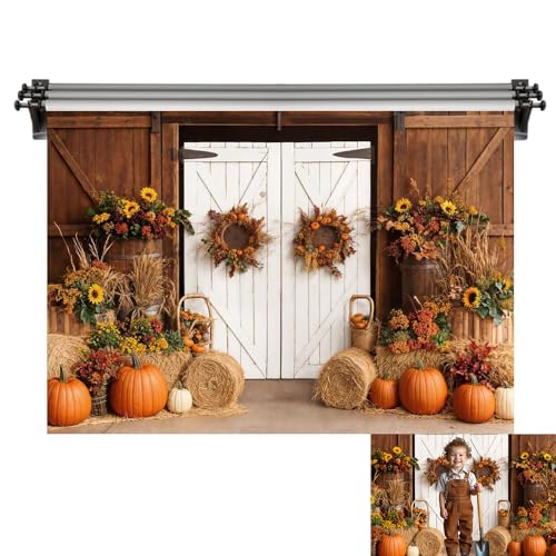 Kate Toile de fond d'automne de 3x2,5m pour studio photo et décors de Thanksgiving chaleureux