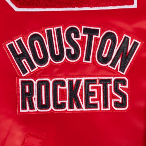 Pro Standard MENS NBA HOUSTON ROCKETS MASH UP SATIN JACKET RED/BLACK L - Image 5
