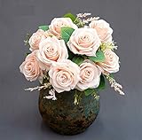 -Perfekte Blumen: lebensechte künstliche Blume, rein und elegant.Sie können mit diesen Blumen zusammenarbeiten, um viele schöne Blumensträuße für DIY-Floral-Arrangements-Dekor zu schaffen, die perfekt in Ihr persönliches Dekor passt.