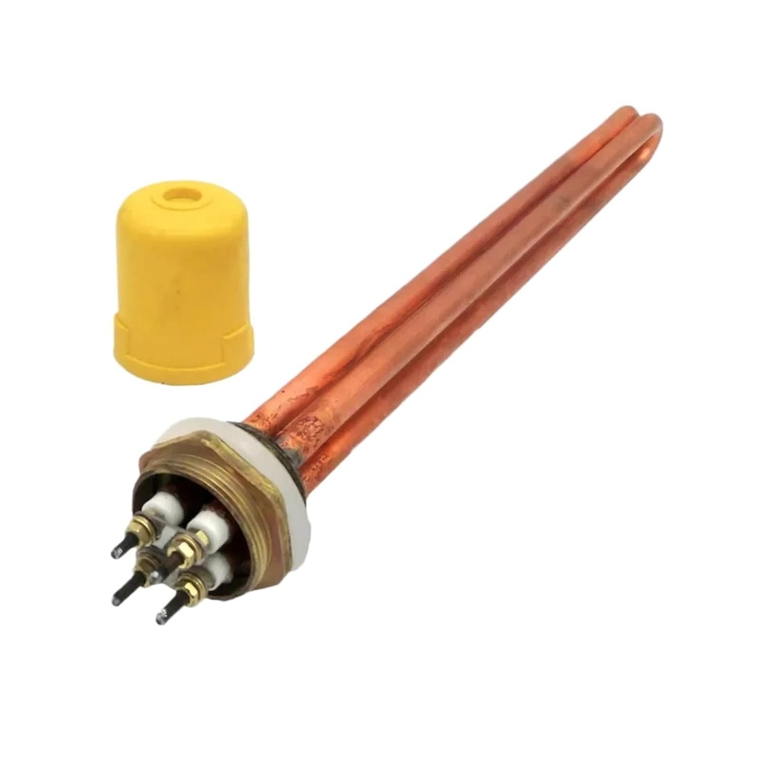 1Pcs DN25 (1") Heating Element Electric Water Heater Parts 3KW/6KW/9KW/12KW 220V Heaters(304SUS,220V_12KW350L DN25 Copper)