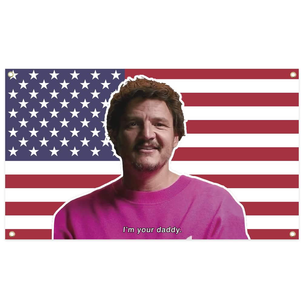 3x5 Ft Flag pedro pascal Flag Single Sided Printed Vivid Color Durable Polyester Bar Club College Dorm Man Cave Bedroom Indoor Decoration Flag Banner…