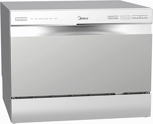 Miniatura 2 de Midea MDC22P2ASS - Lavavajillas de encimera, 6 ajustes de lugar y 6+2 ciclos de lavado, lavavajillas portátiles, lavavajillas Energy Star para
