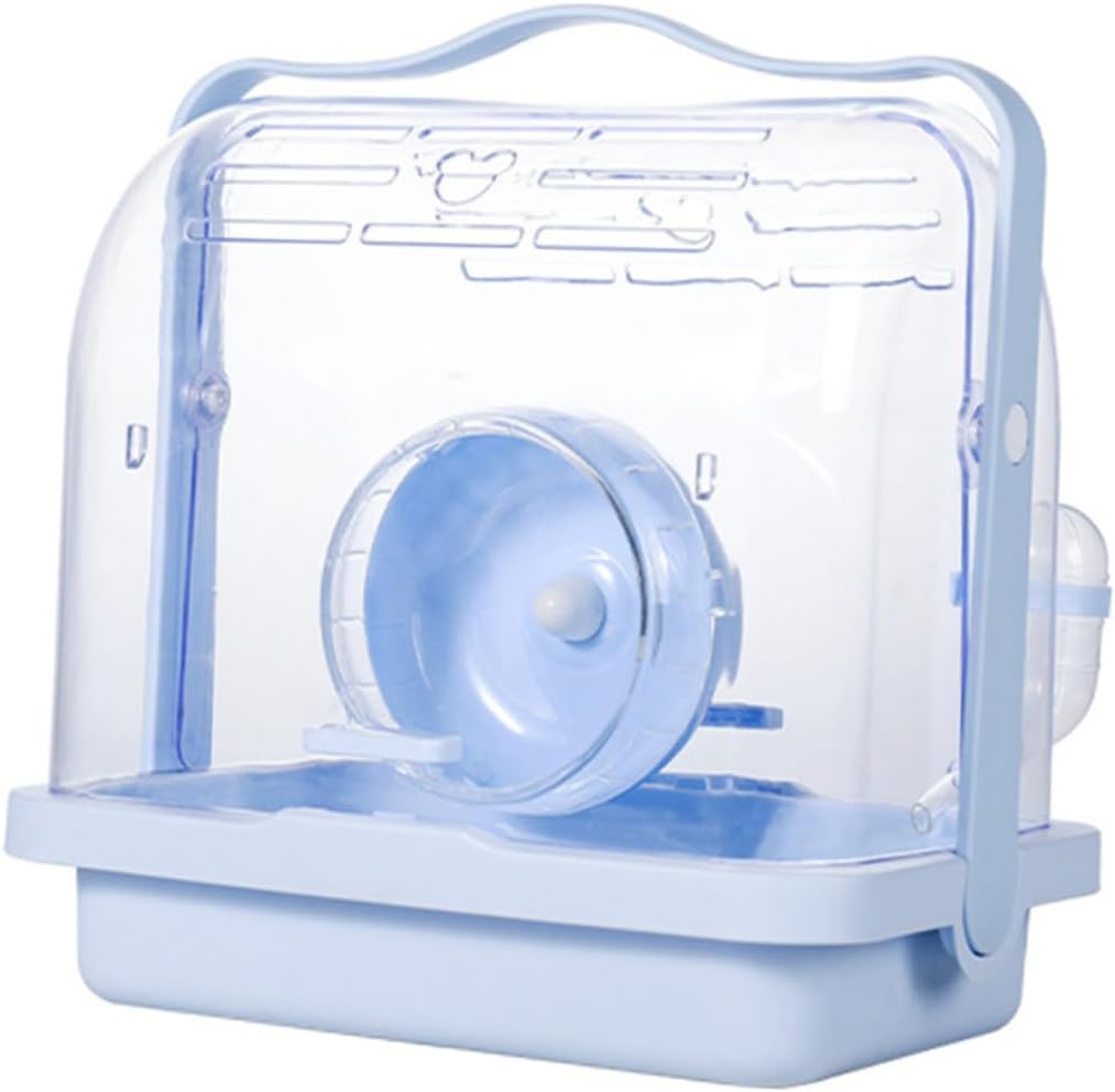 HEMOTON Portable Hamster Carry Case Durable Small Animal Travel Cage with Double Sided Vent for Increased Airflow for Outdoor Adventures and Pet Travel