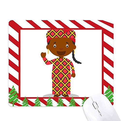 Tapis de souris cartoon Black Wild Mali canne de noël pour éviter les reflets