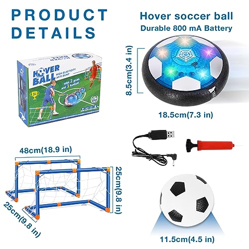 Hover Soccer Ball for Kids, 2in1 LED Hover Soccer Indoor with Foam Bumper by OurHonor - Used condition - Image 2