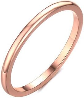 1.5mm Stainless Steel Classical Plain Stackable Wedding Band Ring