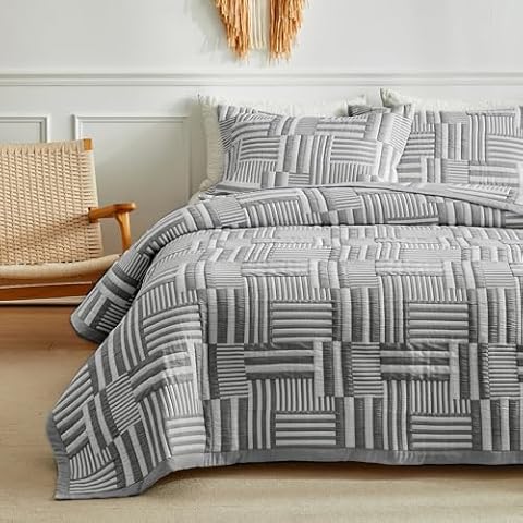OLDBIAO King Size Cotton Blend Quilt Set Cover