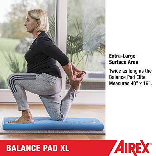 Airex Balance Pad - Exercise Foam Pad Physical Therapy, Workout, Plank, Yoga, Stretching, Standing Desk Balancing Stability Mat, Kneeling Cushion, Mobility Strength Trainer Knee, Ankle - XLarge, Blue