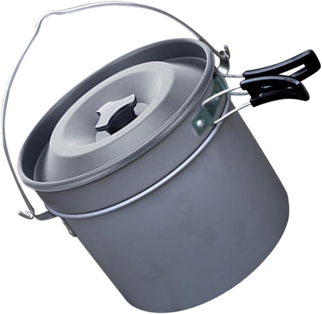 Generic 1 Set Camping Hanging Pot Picnic Basket Tripods Pots Camping Bed Tent Kettle Mini Pan Campfire Camping Essentials Portable Grill Outdoors for Camping Pot Collapsible Aluminum Oxide