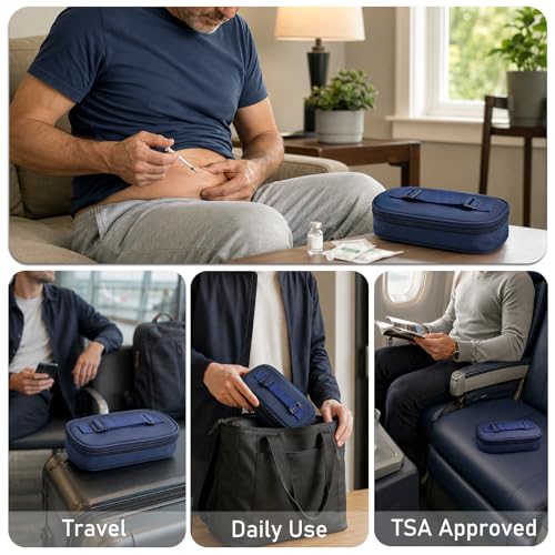 Image of Cruxer Insulin Vial Cooler Travel Case,Portable Refrigerated Medicine Bag