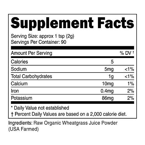 Holistic Life Supplements Organic Wheatgrass Juice Powder, Ancient Sea Bed Grown, 6.3 Oz, Premium Raw #TOP1