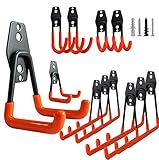 Garage Hooks, Steel Garage Organization Storage Hooks, Heavy Duty Hooks for Garage Storage Bikes Ladders Shelves Tool, Pack of 12