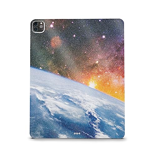 Image of MightySkins Carbon Fiber Skin Compatible with Apple iPad Pro 12.9 inch M2 6th Gen (2022) Full Wrap Kit - Global Sunrise | Protective Durable Textured Carbon Fiber Finish | Easy to Apply | Made in The USA