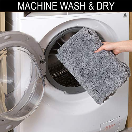 Walensee Large Bathroom Rug (24 X 40, Grey) Extra Soft And Absorbent Shaggy Bathroom Mat Machine Washable Microfiber Bath Mat For Bathroom, Non Slip Bath Mat, Luxury Bathroom Floor Mats Rubber Back #TOP1