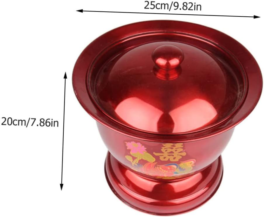 ERINGOGO Thickened Stainless Steel Cuspidor Spittoon Portable Urine Pot Easy to Clean for Home Use