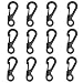 12pcs/Lot Black Mini SF Carabiners Spring Backpack Clasps EDC Keychain Carabiner for Climbing Camping Bottle Hooks Paracord Tactical Survival Gear by Ontrip