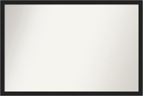 Amanti Art Custom Mirror, Grace Brushed Metallic Black Narrow Bathroom Mirror, Wall Mirror or Bathroom Vanity Mirror Over Sink (27 x 40 in.)