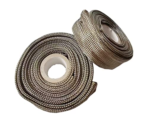 Degeoberlin AA01 Spark Plug Wire Heat Shield Heat Hose 1/2 Inch Idx10' Basalt Fiber Wrap Heat Sleeve Adjustable Fuel Line Heat Shield For Car&Auto Wire Loom Protection thumb #7