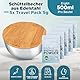 Nuru Platinum Massage Gel Powder Set | 5 x Massage Gel Powder 5g Beutel | 1 x Schale 500ml mit Bambusdeckel | Edelstahlschale