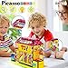 PicassoTiles 60pc Magnetic Building Block Magnet Tile Toy Shop Theme Pretend Play Construction Kit Reconfigurable Printed Structure Double-Sided Printing Education STEM Learning Playset Ages 3+ PTQ50