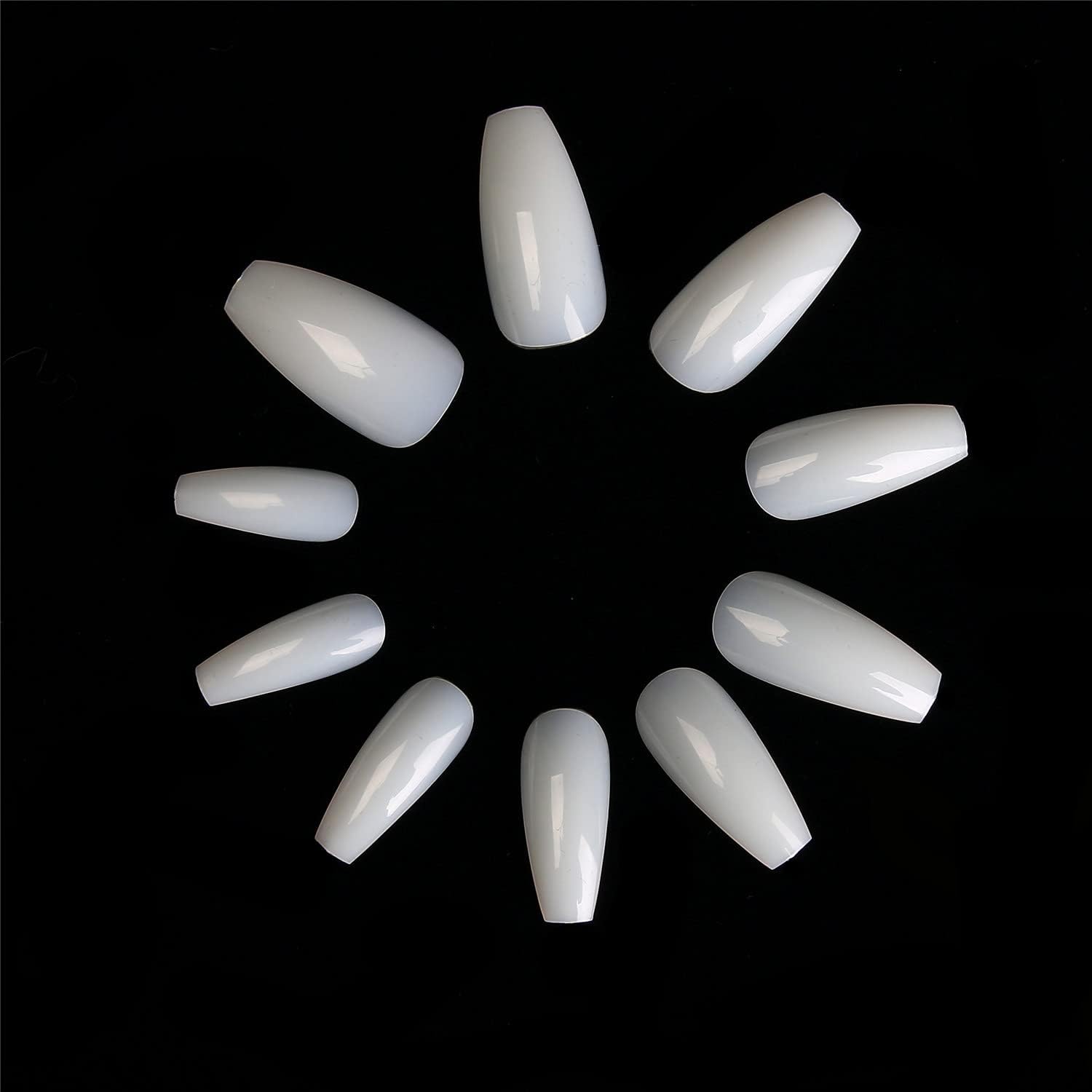 Coffin Nails Natural Ballerina Fake Nails 600PCS Full Cover Nail Tips 10 Sizes