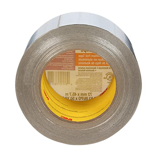 Image of Venture Tape 3M Aluminum Foil Tape 3520CW Natural Aluminum, 72 mm x 45.7 m 2.0 mil (Pack of 16)