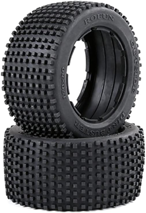 Off-Road Rear Tyres Thicken Skin Set for 1/5 HPI ROFUN BAHA ROVAN KM Baja 5B Truck Spare Toys Parts - (Color: Light Yellow)