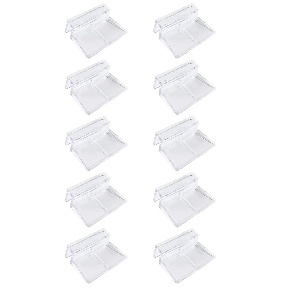 10Pcs Aquarium Glas Abdeckung Clip Klar Acryl Unterstützung Halter Aquarium Deckel Clips Schellen für Aquarium Aquarium Abdeckung Halterung 10MM