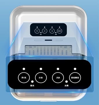 Ice Maker Machine Countertop Large Countertop Ice Cube Maker with Ice Scoop and BasketSelf-Cleaning Ice Maker 2 Ice Cube Sizes 9 Ice Cubes in 10 Mins