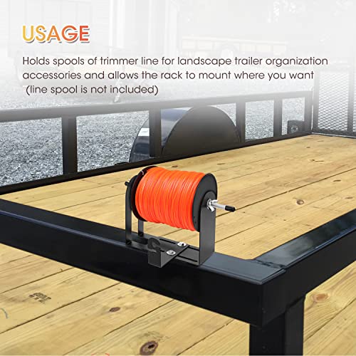 Glosaie Weed Wacker Commercial Trimmer Line Holder, With Mounting Hardware & Low Profile Steel Bracket Supports 3 & 5 Pound Spools Accessories, Black #TOP2