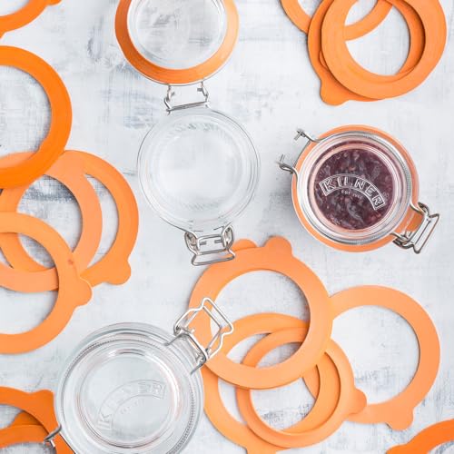 Image of Kilner 6 Pcs Replacement Silicone Seals Ideal for 350ml, 500ml, 1L, 1.5L & 2L Clip Top Glass Containers