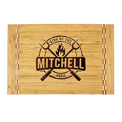 Tabla de cortar rectangular de bambú personalizada deluxe miniatura 1