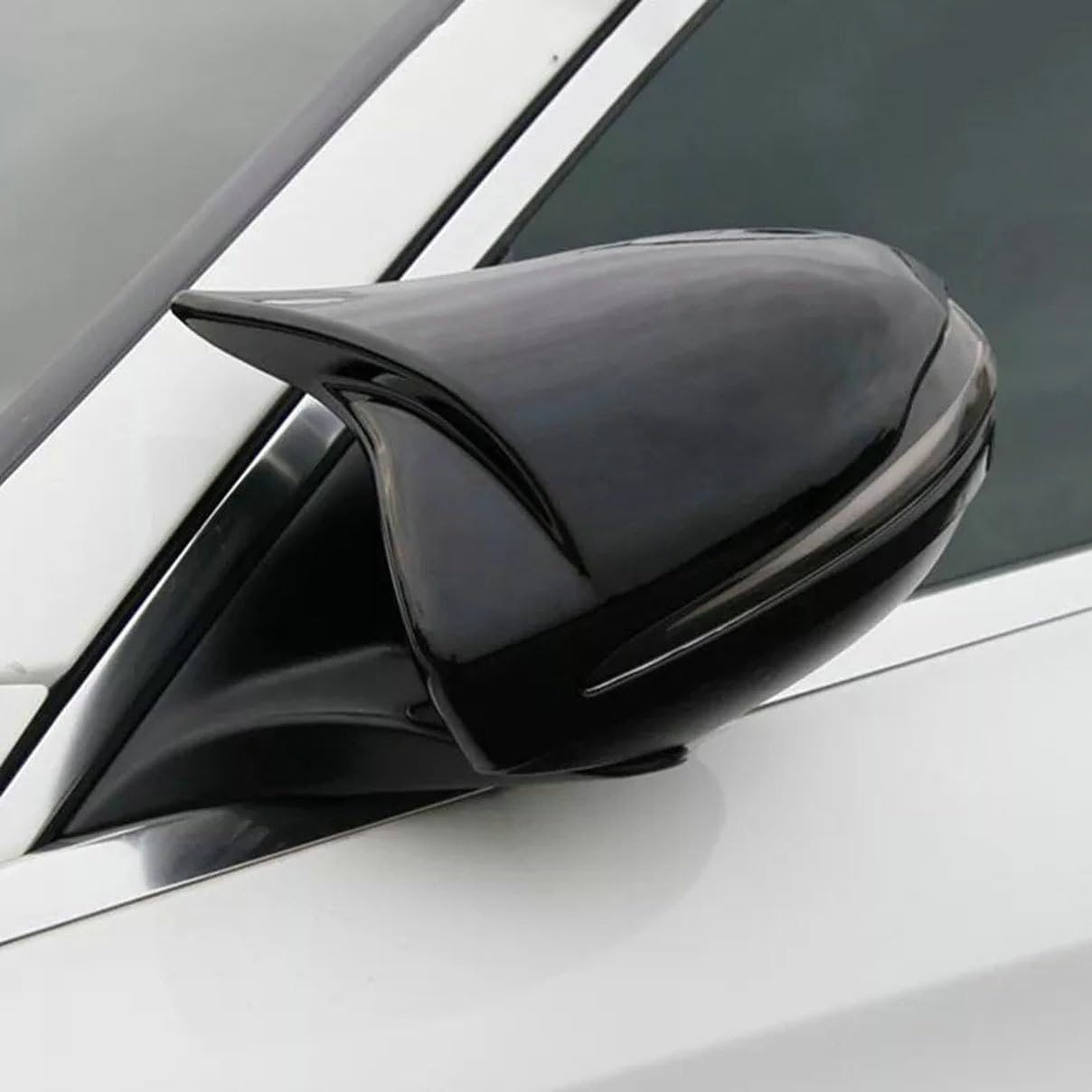 pair Door Side Mirror Cover Cap,Car Rearview Trim Accessories for Mercedes Benz C E S GLB GLC Class W205 W213 W238 W463 W222 W253 X205 X253 Coupe C217 C253 (Gloss Black)
