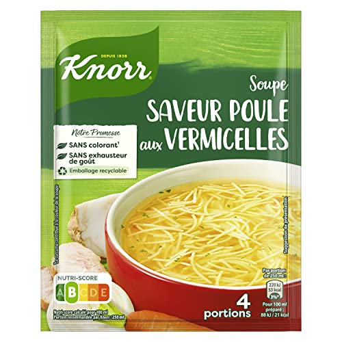Soupe Poule aux Vermicelles Knorr pour cuisiner un repas chaud pour 4 personnes sans effort