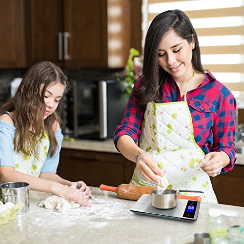 Food Scale Kitchen Scales Digital Weight Grams And Oz - 33Ib Kitchen Scale For Weight Loss, Baking Cooking, 1G/0.1Oz Precise Graduation, Usb Rechargeable, Stainless Steel, And Tempered Glass #TOP5