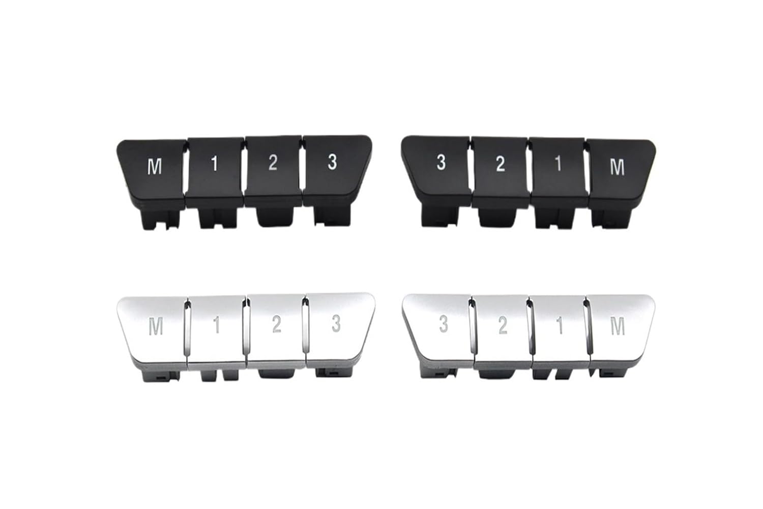 Car Front Fit for Seat Backrest Switch Adjust Memory Button Fit for Benz A B C E ML GL GLE CLA CLS W176 W246 W204(Sliver Left Set)