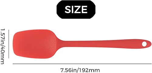 Miniatura 6 de Juego de 4 espátulas de silicona para cucharas resistentes al calor, de grado alimenticio, flexible, para hornear, cocinar y mezclar, utensilios de